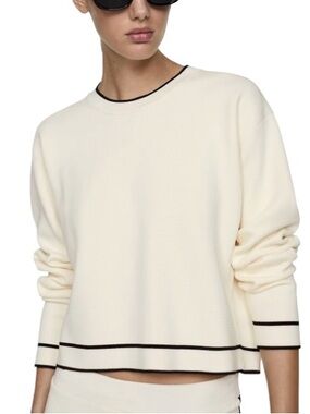 MNG By Mango Contrast Trim Sweater